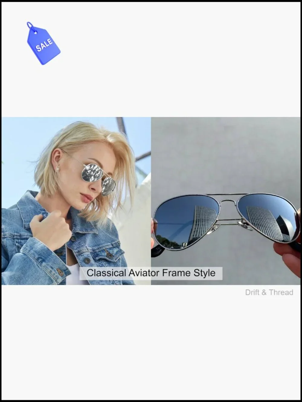 Classic Aviator Sunglasses for Women Men Polarized UV Blocking Unisex